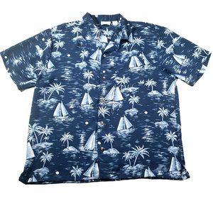 Island Shores XL Mens Short Sleeve Shirt Relaxed Hawaiian Vacation Casual